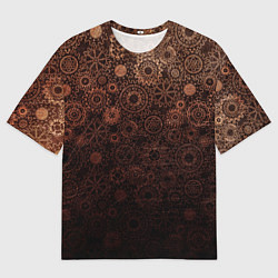 Мужская футболка оверсайз Шестеренки