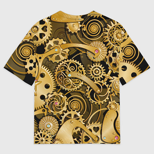 Мужская футболка оверсайз Стимпанк механизмы шестеренки / 3D-принт – фото 2