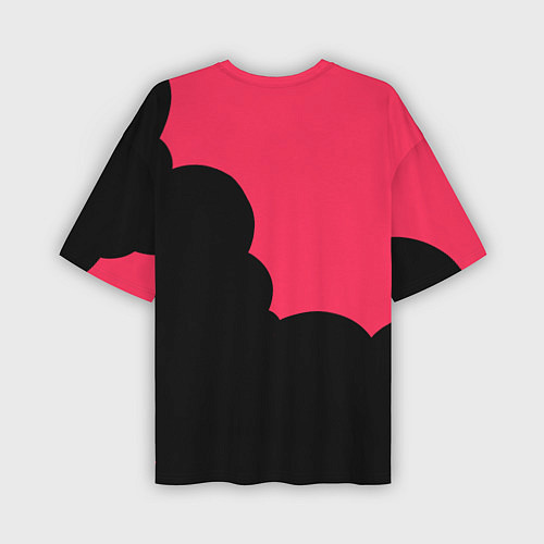 Мужская футболка оверсайз Rena Black Pink / 3D-принт – фото 2
