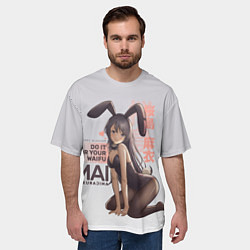 Футболка оверсайз мужская Do it for your waifu, цвет: 3D-принт — фото 2