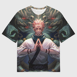 Мужская футболка оверсайз МАГИЧЕСКАЯ БИТВА SUKUNA