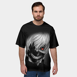 Футболка оверсайз мужская TOKYO GHOUL ТОКИЙСКИЙ ГУЛЬ, цвет: 3D-принт — фото 2