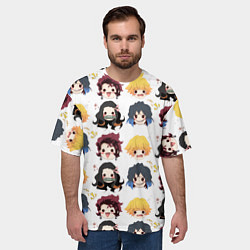 Футболка оверсайз мужская Клинок, рассекающий демонов, цвет: 3D-принт — фото 2