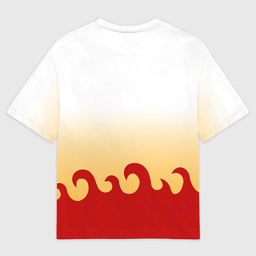 Мужская футболка оверсайз ШИНДЖУРО РЕНГОКУ KNY / 3D-принт – фото 2