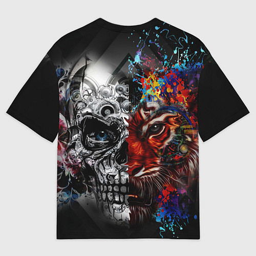Мужская футболка оверсайз TIGER / 3D-принт – фото 2