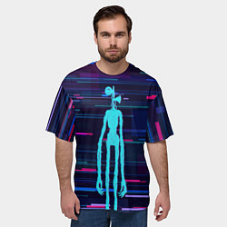 Футболка оверсайз мужская СИРЕНОГОЛОВЫЙ, цвет: 3D-принт — фото 2