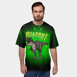 Футболка оверсайз мужская Roarrr! Динозавр T-rex, цвет: 3D-принт — фото 2