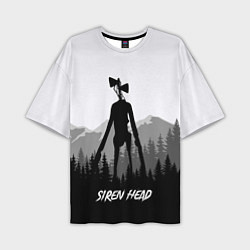 Футболка оверсайз мужская SIREN HEAD DARK FOREST, цвет: 3D-принт