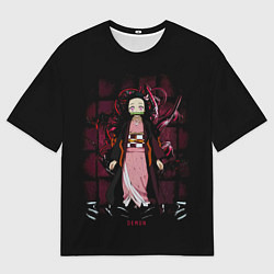 Мужская футболка оверсайз Nezuko Kamado Kimetsu no Yaiba