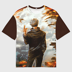 Футболка оверсайз мужская Магическая битва, цвет: 3D-принт