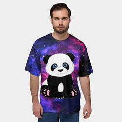 Футболка оверсайз мужская Space Panda, цвет: 3D-принт — фото 2