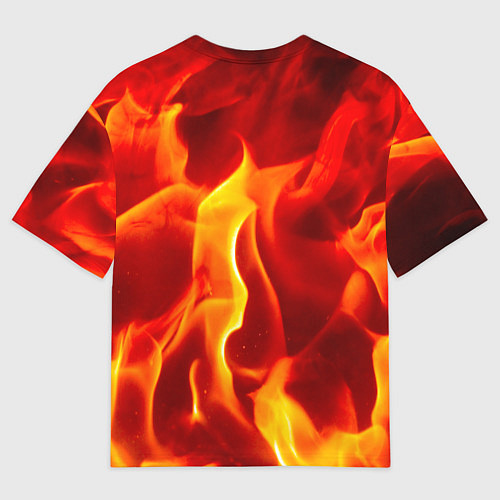 Мужская футболка оверсайз Fire Fox / 3D-принт – фото 2