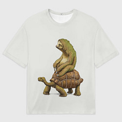 Мужская футболка оверсайз Тише едешь А впрочем