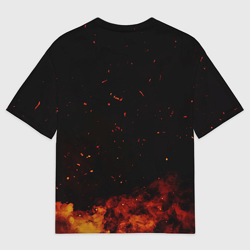 Мужская футболка оверсайз Valheim символ черепа / 3D-принт – фото 2