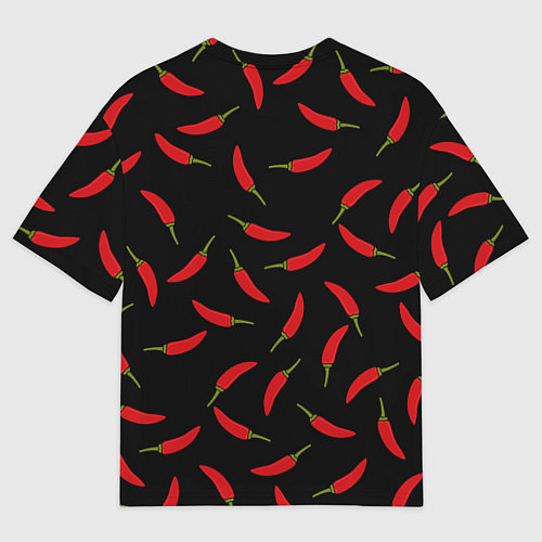 Мужская футболка оверсайз Chili peppers / 3D-принт – фото 2