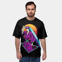 Футболка оверсайз мужская Retro - Ичиго Куросаки, цвет: 3D-принт — фото 2