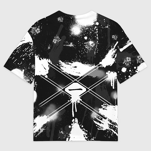 Мужская футболка оверсайз БЛИЧ ШИНИГАМИ ЛОГО НА СПИНЕ / 3D-принт – фото 2
