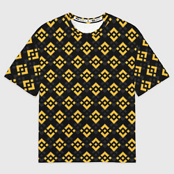 Мужская футболка оверсайз ЭМБЛЕМА БИНАНС ПАТТЕРН BINANCE