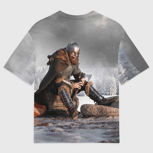 Мужская футболка оверсайз Valheim Викинг / 3D-принт – фото 2