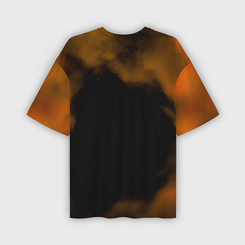 Мужская футболка оверсайз ГЕРОИ Клинок, рассекающий демонов / 3D-принт – фото 2