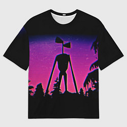 Футболка оверсайз мужская Сиреноголовый Глитч, цвет: 3D-принт