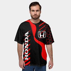 Футболка оверсайз мужская HONDA ХОНДА СПОРТ, цвет: 3D-принт — фото 2