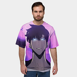 Футболка оверсайз мужская Поднятие уровня в одиночку, цвет: 3D-принт — фото 2