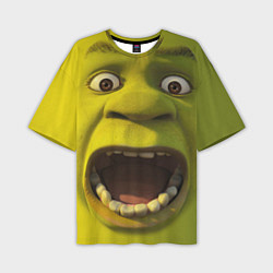 Футболка оверсайз мужская Shrek is Yelling, цвет: 3D-принт