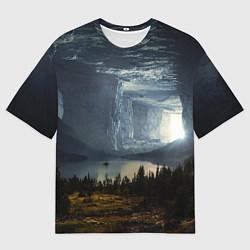 Мужская футболка оверсайз Фантастический пейзаж