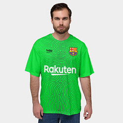Футболка оверсайз мужская FC Barcelona Goalkeeper 202122, цвет: 3D-принт — фото 2
