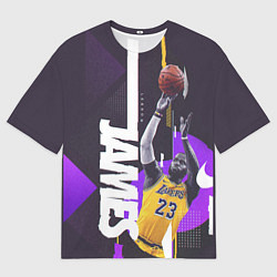 Футболка оверсайз мужская Леброн, цвет: 3D-принт