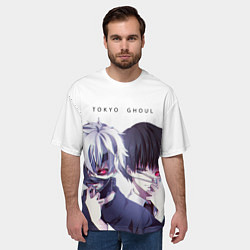 Футболка оверсайз мужская Токийский гуль, цвет: 3D-принт — фото 2