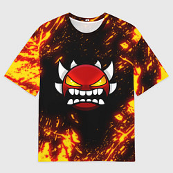 Футболка оверсайз мужская Geometry Dash: Demon Z, цвет: 3D-принт