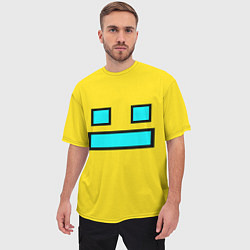 Футболка оверсайз мужская Geometry Dash: Smile, цвет: 3D-принт — фото 2