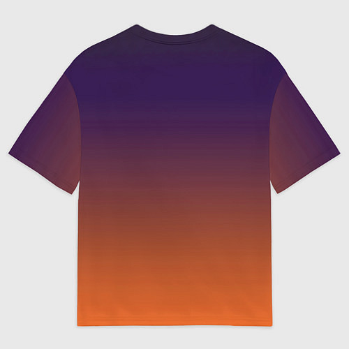 Мужская футболка оверсайз Сиреноголовый Хоррор Закат / 3D-принт – фото 2