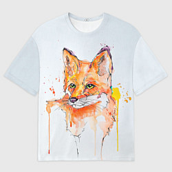 Футболка оверсайз мужская Лисёнок, цвет: 3D-принт