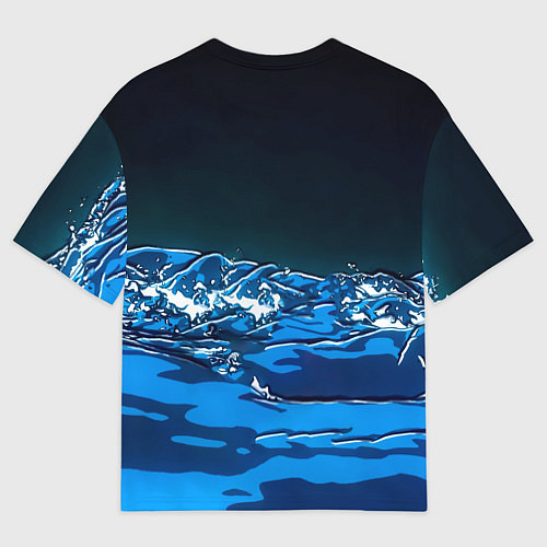 Мужская футболка оверсайз Гию Томиока Кокушибо Kimetsu no Yaiba / 3D-принт – фото 2