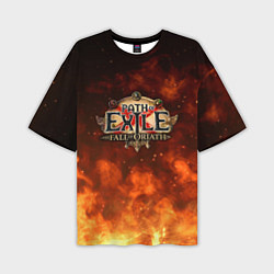 Мужская футболка оверсайз Path of Exile Logo Путь изгнанника Лого Z