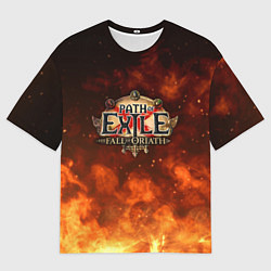 Футболка оверсайз мужская Path of Exile Logo Путь изгнанника Лого Z, цвет: 3D-принт