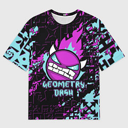 Мужская футболка оверсайз Geometry Dash