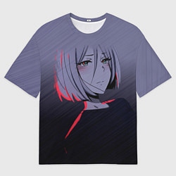 Мужская футболка оверсайз Аниме Грустная