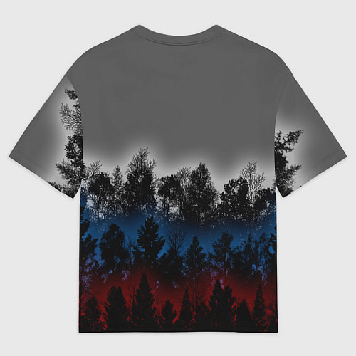 Мужская футболка оверсайз Флаг из леса / 3D-принт – фото 2