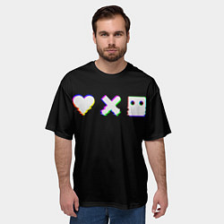 Футболка оверсайз мужская Love Death and Robots Glitch, цвет: 3D-принт — фото 2