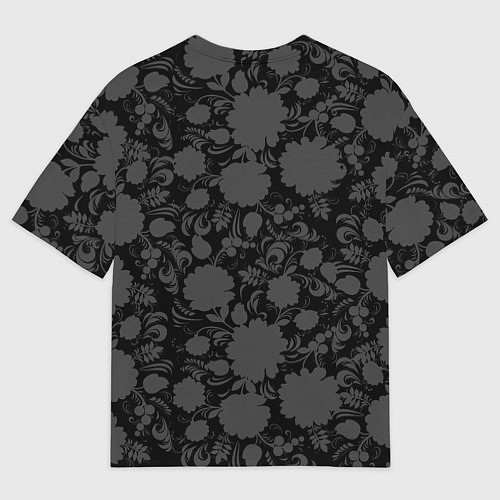 Мужская футболка оверсайз Герб России Хохлома / 3D-принт – фото 2