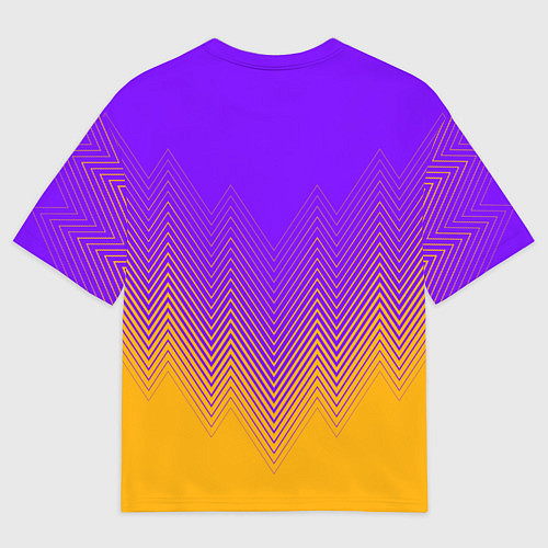 Мужская футболка оверсайз LOS ANGELES LAKERS ЛЕЙКЕРС / 3D-принт – фото 2