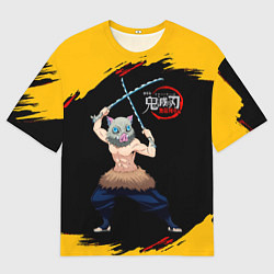 Мужская футболка оверсайз Иноске Хашибира Kimetsu no Yaiba