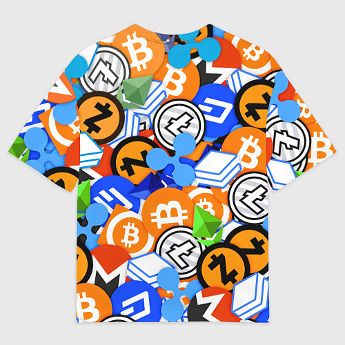 Мужская футболка оверсайз КРИПТОВАЛЮТЫ CRYPTOCURRENCY / 3D-принт – фото 2