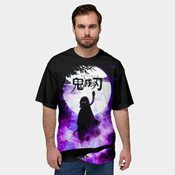 Футболка оверсайз мужская Demon Slayer: Kimetsu no Yaiba, цвет: 3D-принт — фото 2