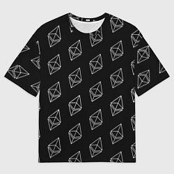 Мужская футболка оверсайз ETHEREUM ЭФИРИУМ УЗОР