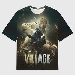 Мужская футболка оверсайз Итан,Крис и деревня RE8